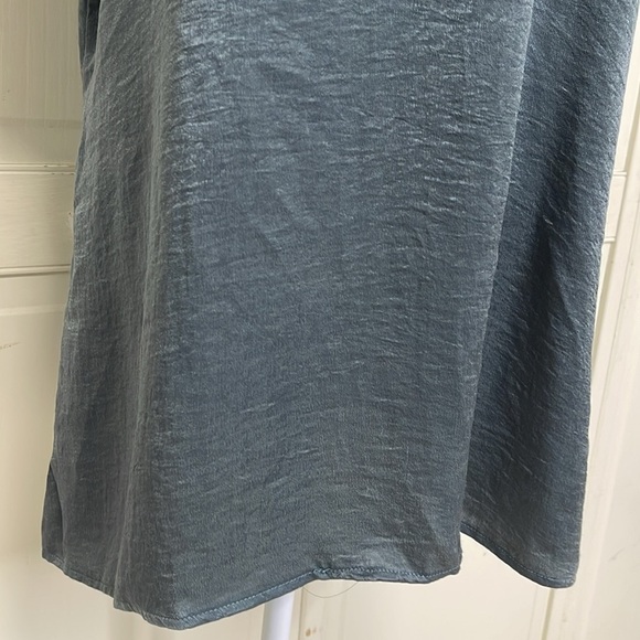 Show me your MuMu Womens Grey Mae Mu Tunic V-Neck Short Sleeve Top Size Large - Picture 7 of 10